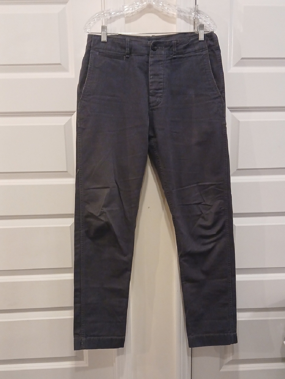 Buck Mason Officer Pant Slub Twill Grey Pants Mens Size 31